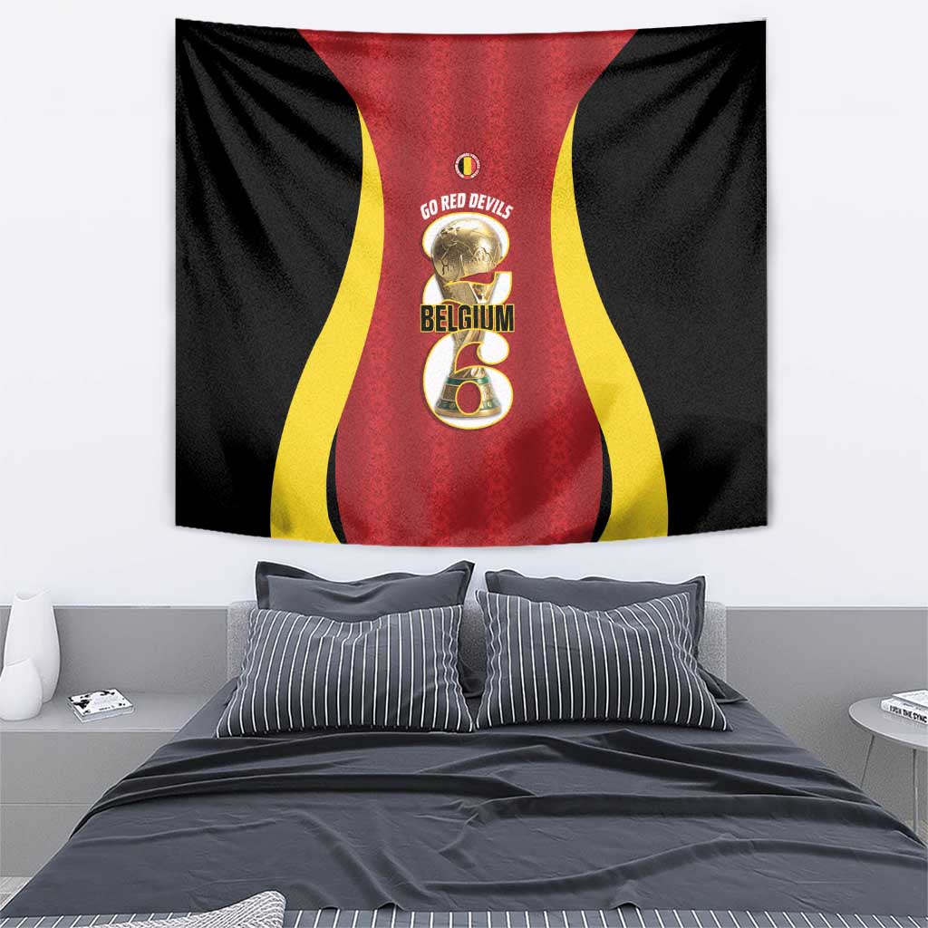 Belgium Football Tapestry 2026 Go De Rode Duivels - Wonder Print Shop
