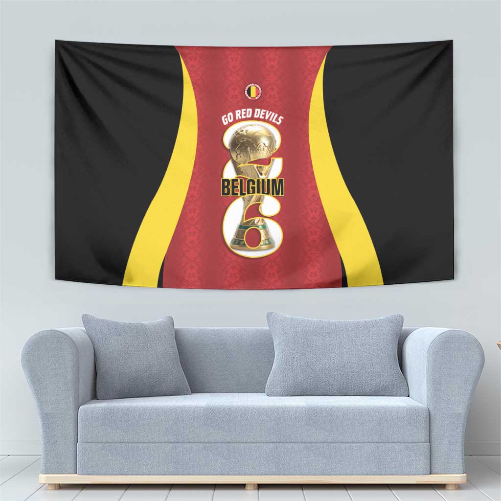 Belgium Football Tapestry 2026 Go De Rode Duivels - Wonder Print Shop