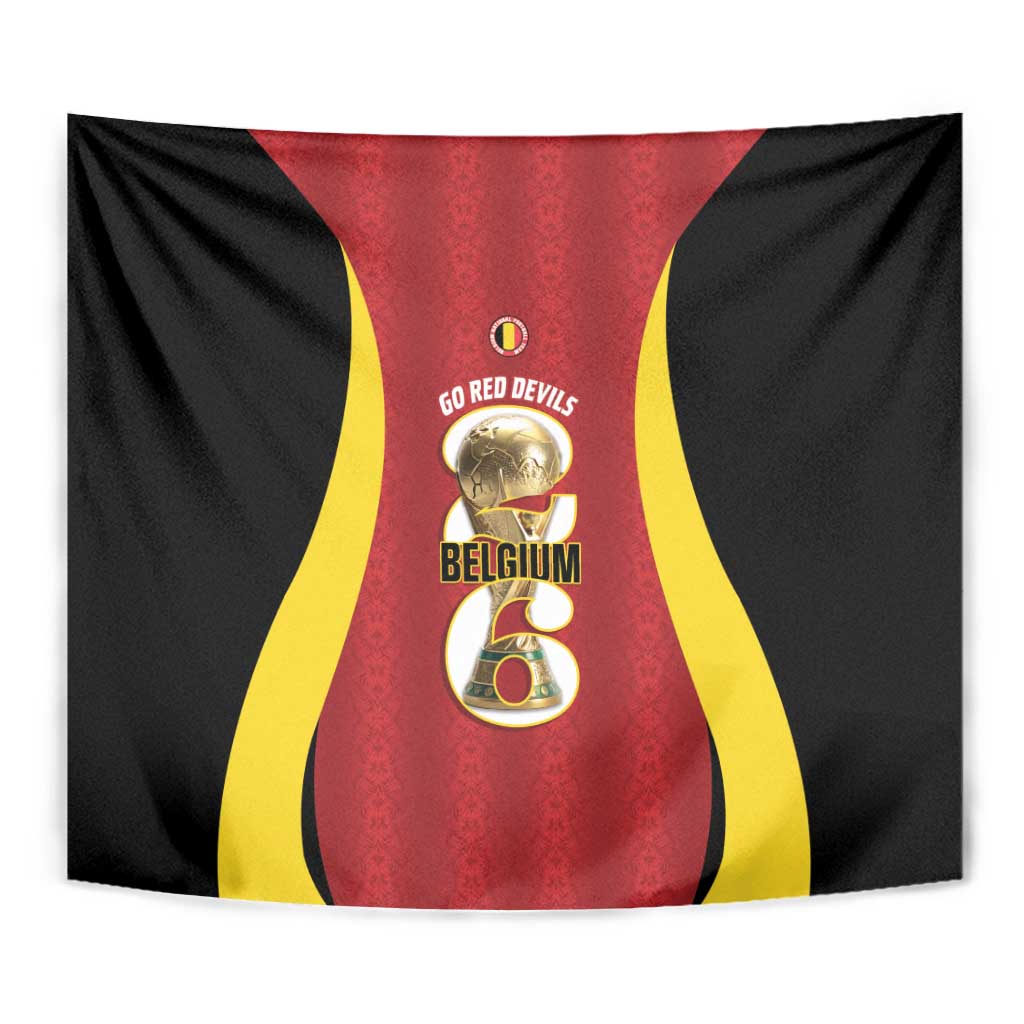 Belgium Football Tapestry 2026 Go De Rode Duivels - Wonder Print Shop