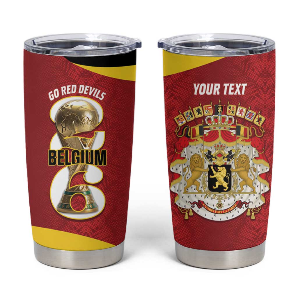 Custom Belgium Football Tumbler Cup 2026 Go De Rode Duivels - Wonder Print Shop