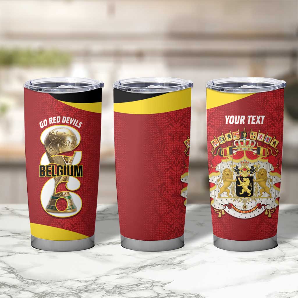 Custom Belgium Football Tumbler Cup 2026 Go De Rode Duivels - Wonder Print Shop