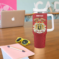 Custom Belgium Football Tumbler With Handle 2026 Go De Rode Duivels - Wonder Print Shop