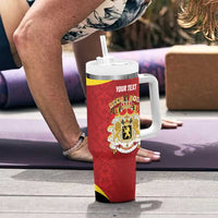 Custom Belgium Football Tumbler With Handle 2026 Go De Rode Duivels - Wonder Print Shop