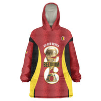 Custom Belgium Football Wearable Blanket Hoodie 2026 Go De Rode Duivels - Wonder Print Shop