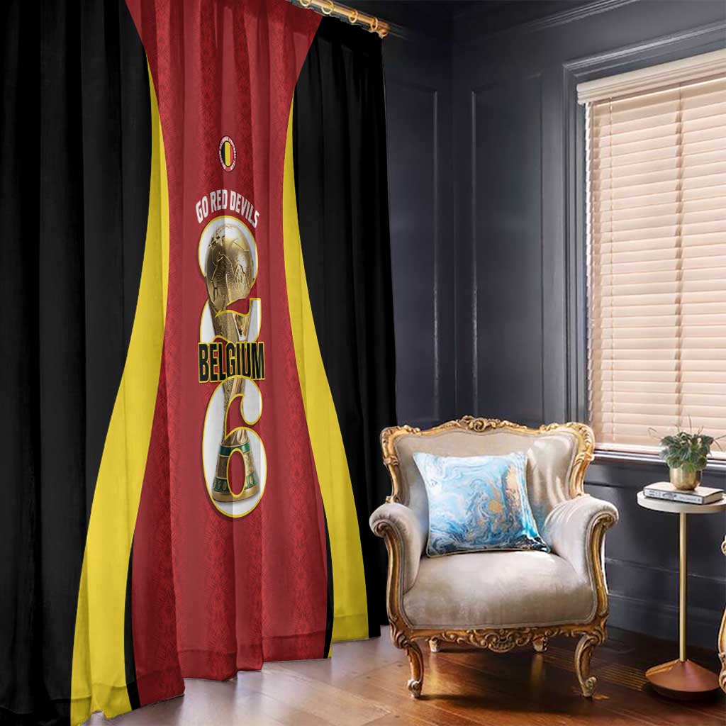 Belgium Football Window Curtain 2026 Go De Rode Duivels - Wonder Print Shop