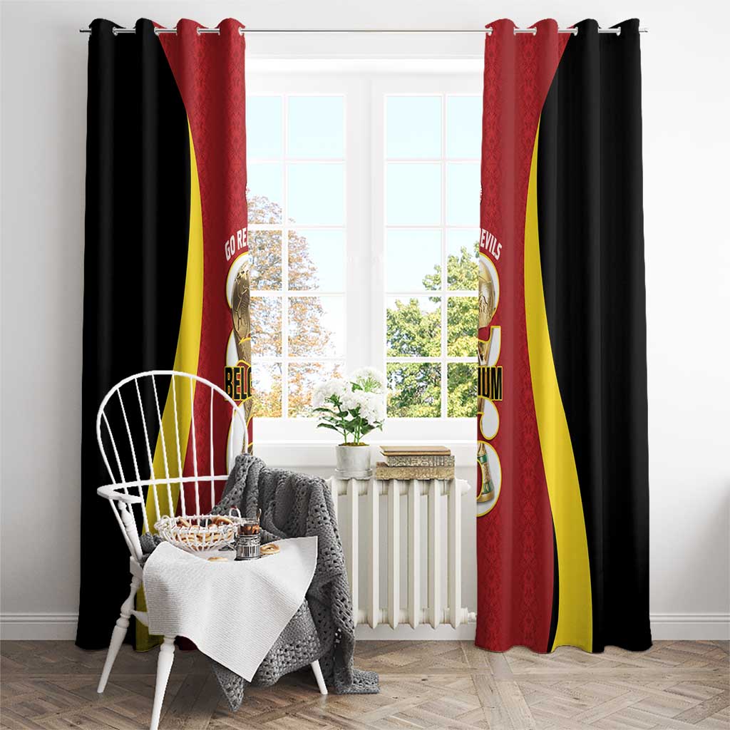 Belgium Football Window Curtain 2026 Go De Rode Duivels - Wonder Print Shop