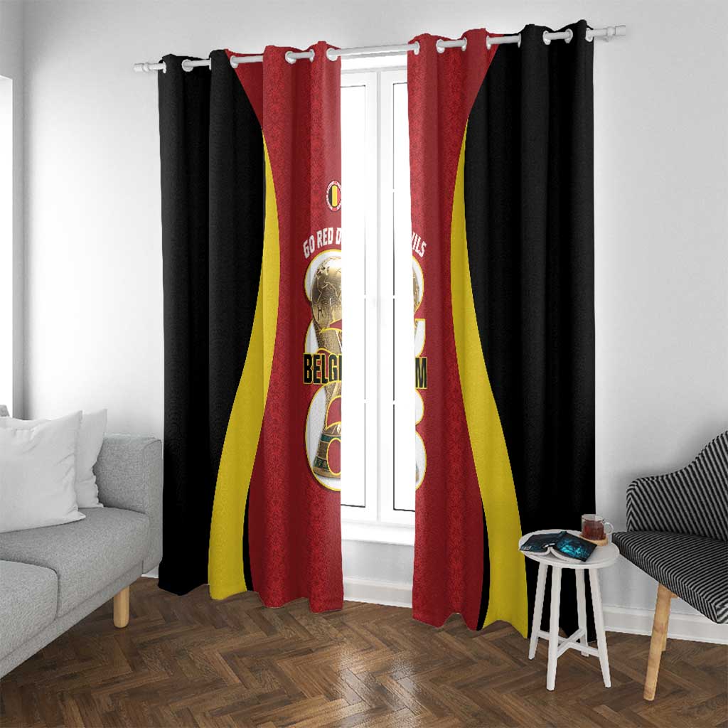 Belgium Football Window Curtain 2026 Go De Rode Duivels - Wonder Print Shop