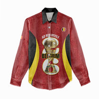 Custom Belgium Football Women Casual Shirt 2026 Go De Rode Duivels - Wonder Print Shop