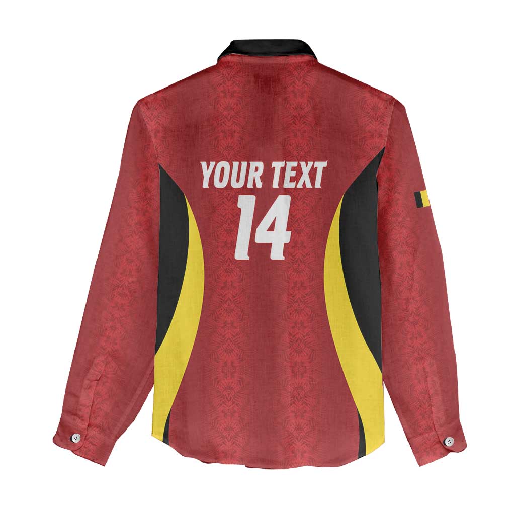 Custom Belgium Football Women Casual Shirt 2026 Go De Rode Duivels - Wonder Print Shop