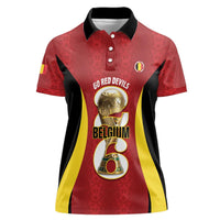 Custom Belgium Football Women Polo Shirt 2026 Go De Rode Duivels - Wonder Print Shop