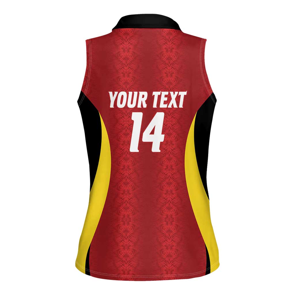 Custom Belgium Football Women Sleeveless Polo Shirt 2026 Go De Rode Duivels - Wonder Print Shop
