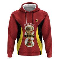 Custom Belgium Football Zip Hoodie 2026 Go De Rode Duivels - Wonder Print Shop