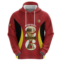 Custom Belgium Football Zip Hoodie 2026 Go De Rode Duivels - Wonder Print Shop