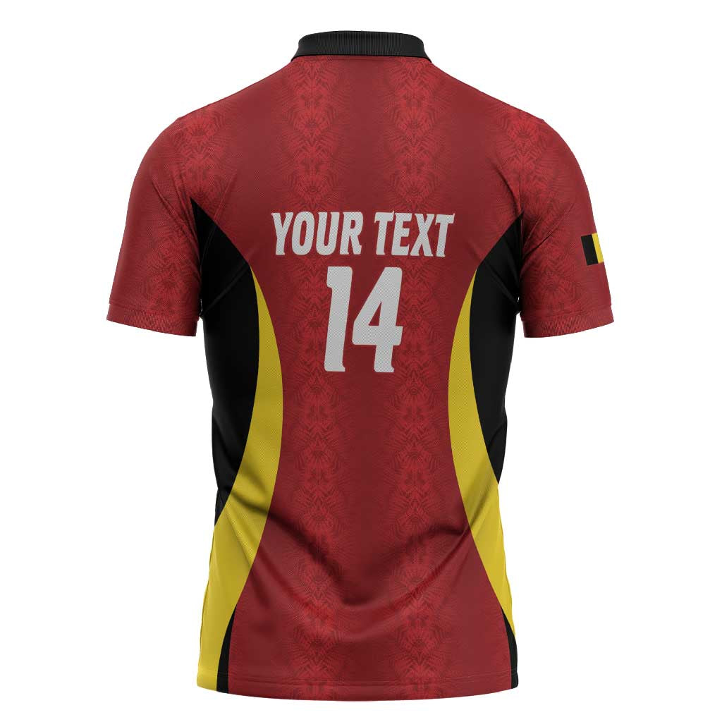Custom Belgium Football Zipper Polo Shirt 2026 Go De Rode Duivels - Wonder Print Shop