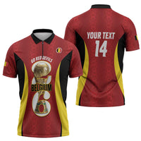 Custom Belgium Football Zipper Polo Shirt 2026 Go De Rode Duivels - Wonder Print Shop