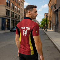Custom Belgium Football Zipper Polo Shirt 2026 Go De Rode Duivels - Wonder Print Shop