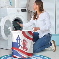 Puerto Rico Laundry Basket Puerto Rican Proud El Morro Flag Wave Style