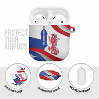 Puerto Rico AirPods Case Puerto Rican Proud El Morro Flag Wave Style