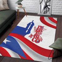 Puerto Rico Area Rug Puerto Rican Proud El Morro Flag Wave Style