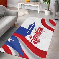 Puerto Rico Area Rug Puerto Rican Proud El Morro Flag Wave Style