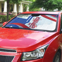 Puerto Rico Auto Sun Shade Puerto Rican Proud El Morro Flag Wave Style