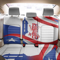 Puerto Rico Back Car Seat Cover Puerto Rican Proud El Morro Flag Wave Style