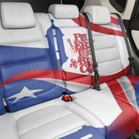 Puerto Rico Back Car Seat Cover Puerto Rican Proud El Morro Flag Wave Style