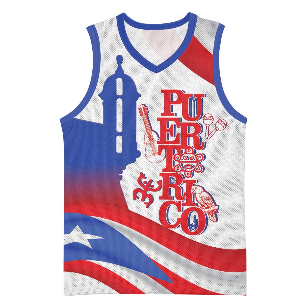 Puerto Rico Basketball Jersey Puerto Rican Proud El Morro Flag Wave Style