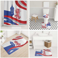 Puerto Rico Bathroom Set Puerto Rican Proud El Morro Flag Wave Style