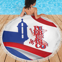 Puerto Rico Beach Blanket Puerto Rican Proud El Morro Flag Wave Style