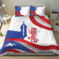 Puerto Rico Bedding Set Puerto Rican Proud El Morro Flag Wave Style