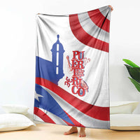 Puerto Rico Blanket Puerto Rican Proud El Morro Flag Wave Style