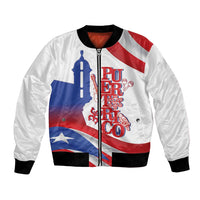 Puerto Rico Bomber Jacket Puerto Rican Proud El Morro Flag Wave Style