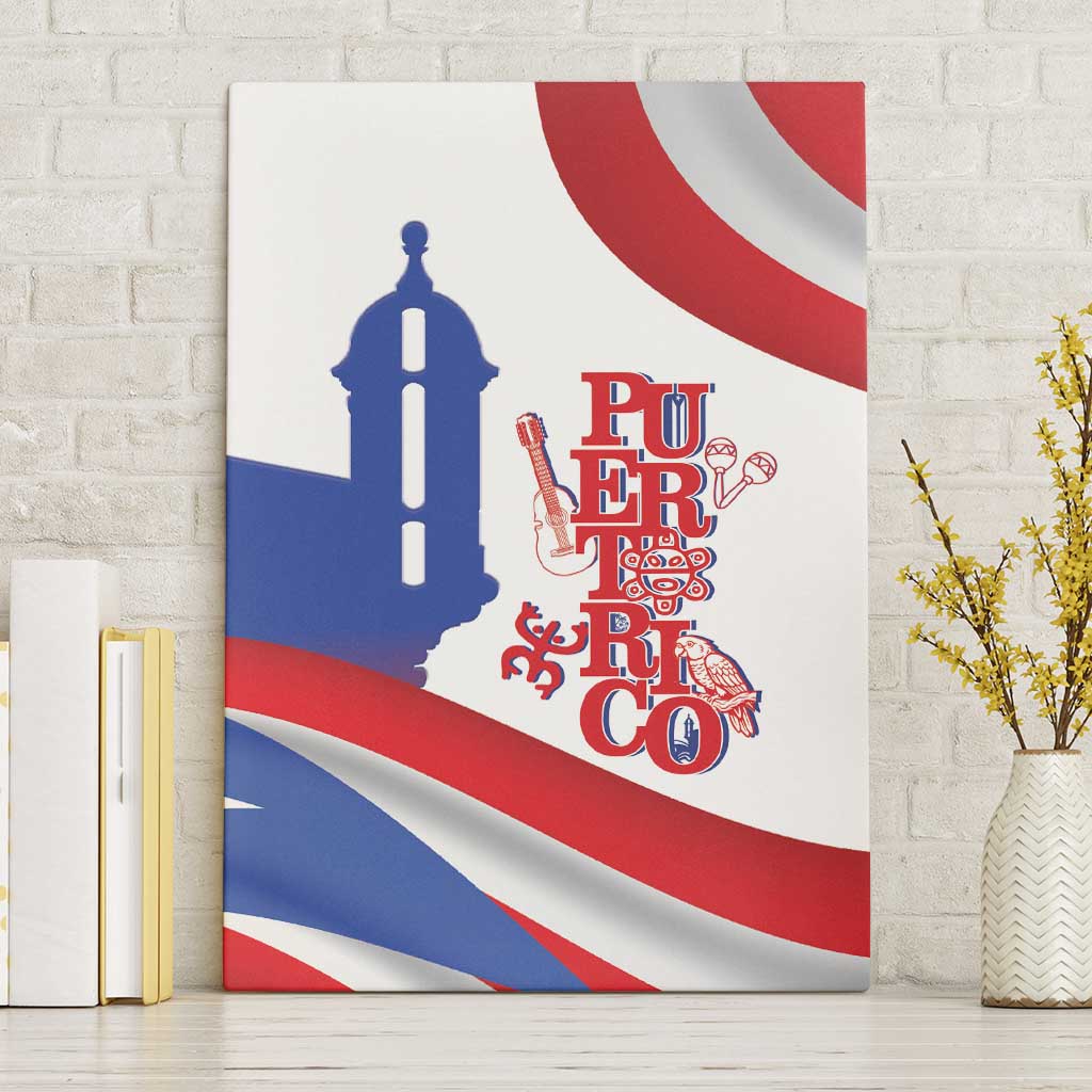 Puerto Rico Canvas Wall Art Puerto Rican Proud El Morro Flag Wave Style