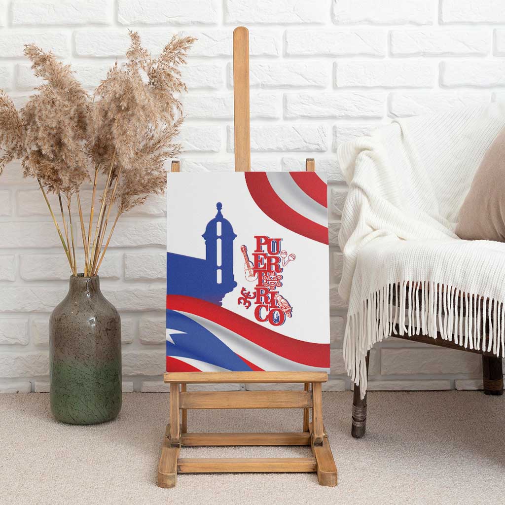 Puerto Rico Canvas Wall Art Puerto Rican Proud El Morro Flag Wave Style