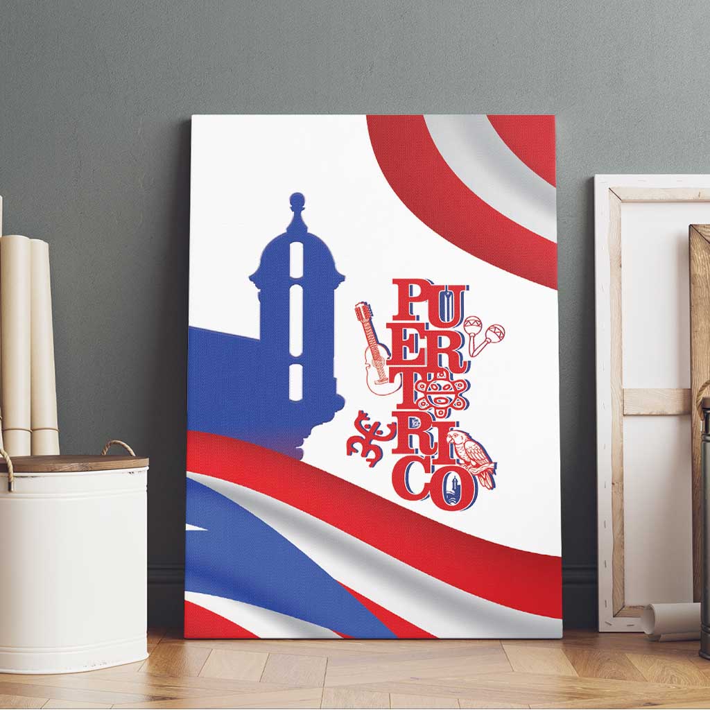 Puerto Rico Canvas Wall Art Puerto Rican Proud El Morro Flag Wave Style