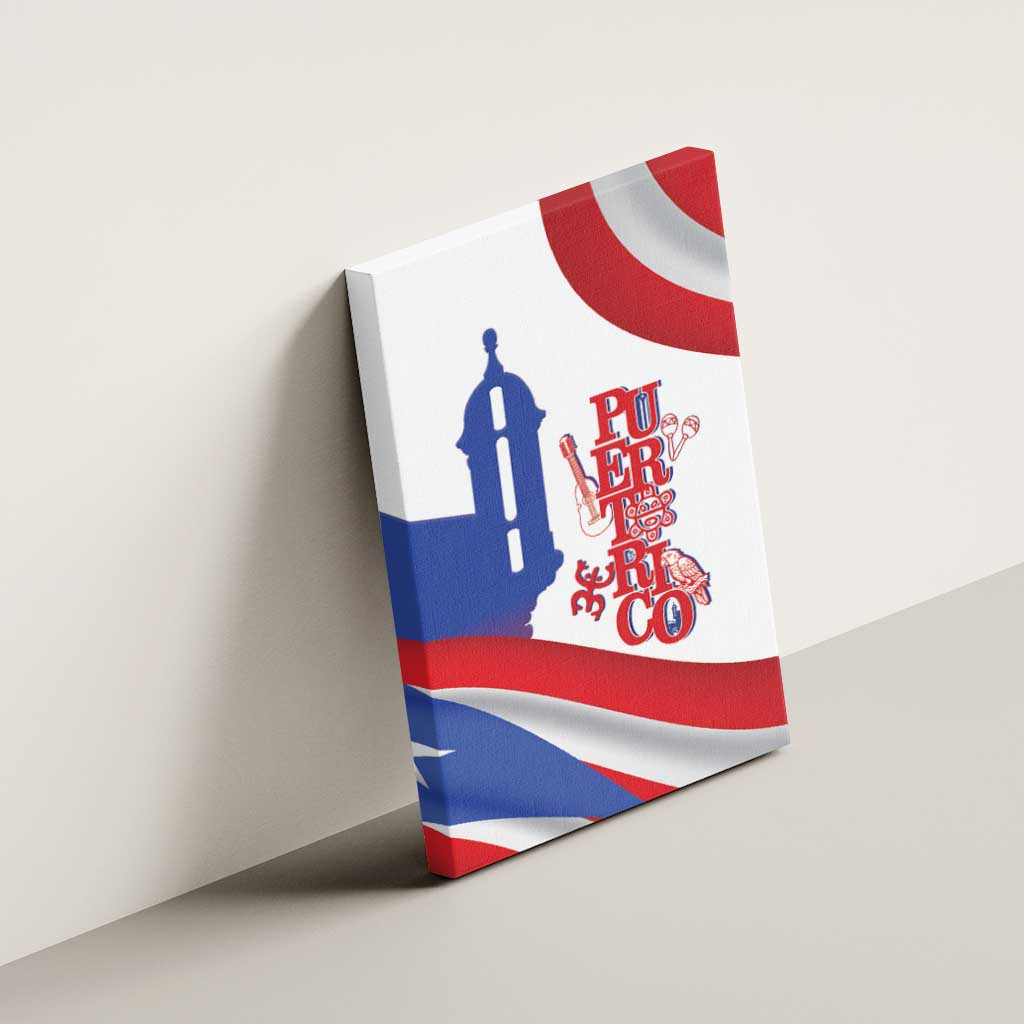 Puerto Rico Canvas Wall Art Puerto Rican Proud El Morro Flag Wave Style