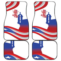 Puerto Rico Car Mats Puerto Rican Proud El Morro Flag Wave Style