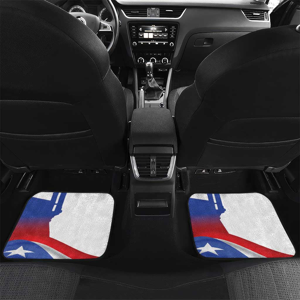 Puerto Rico Car Mats Puerto Rican Proud El Morro Flag Wave Style