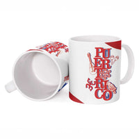 Puerto Rico Ceramic Mug Puerto Rican Proud El Morro Flag Wave Style