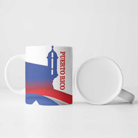 Puerto Rico Ceramic Mug Puerto Rican Proud El Morro Flag Wave Style
