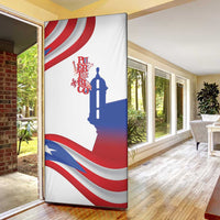 Puerto Rico Door Cover Puerto Rican Proud El Morro Flag Wave Style