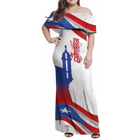 Puerto Rico Family Matching Off Shoulder Maxi Dress and Hawaiian Shirt Puerto Rican Proud El Morro Flag Wave Style