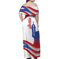 Puerto Rico Family Matching Off Shoulder Maxi Dress and Hawaiian Shirt Puerto Rican Proud El Morro Flag Wave Style