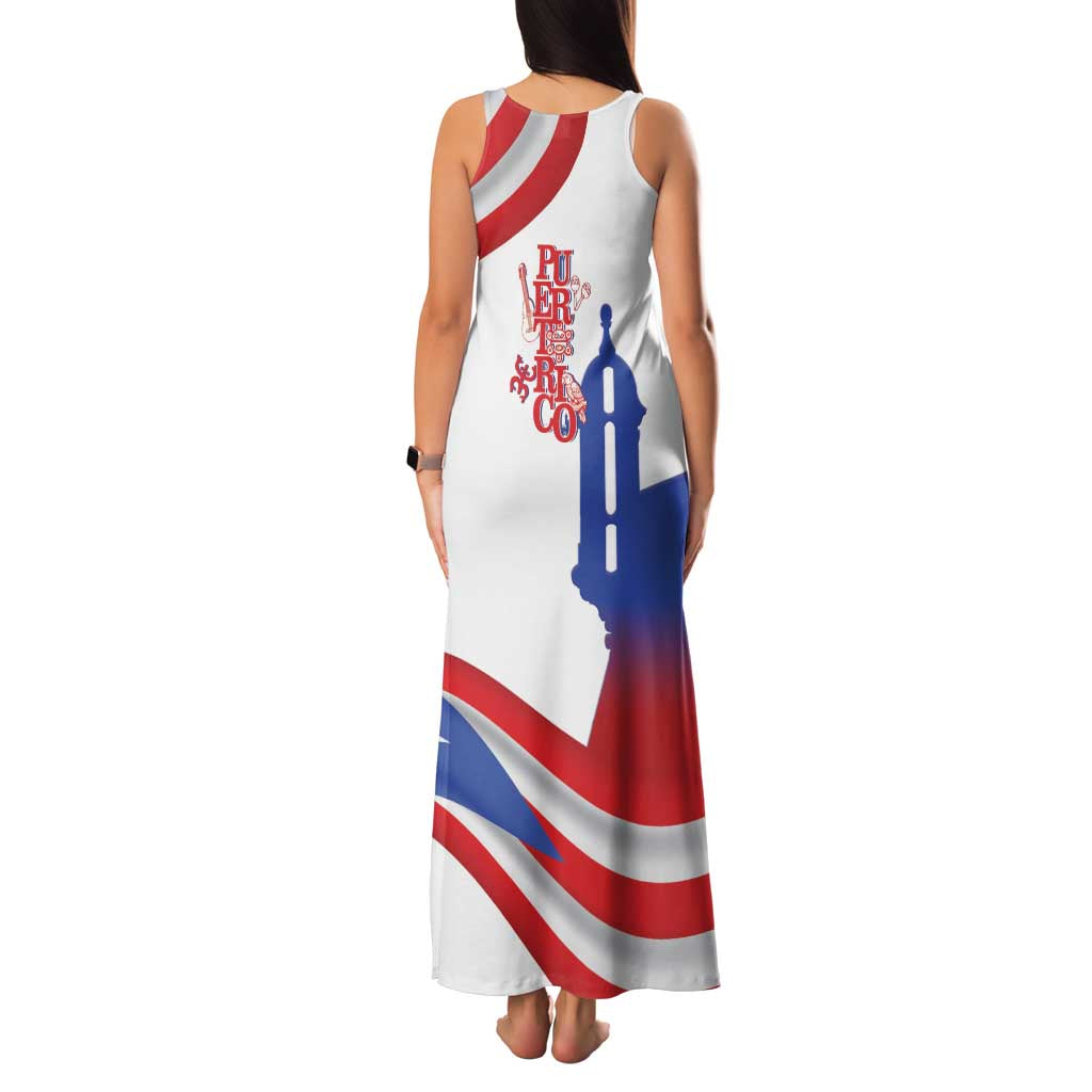 Puerto Rico Family Matching Tank Maxi Dress and Hawaiian Shirt Puerto Rican Proud El Morro Flag Wave Style