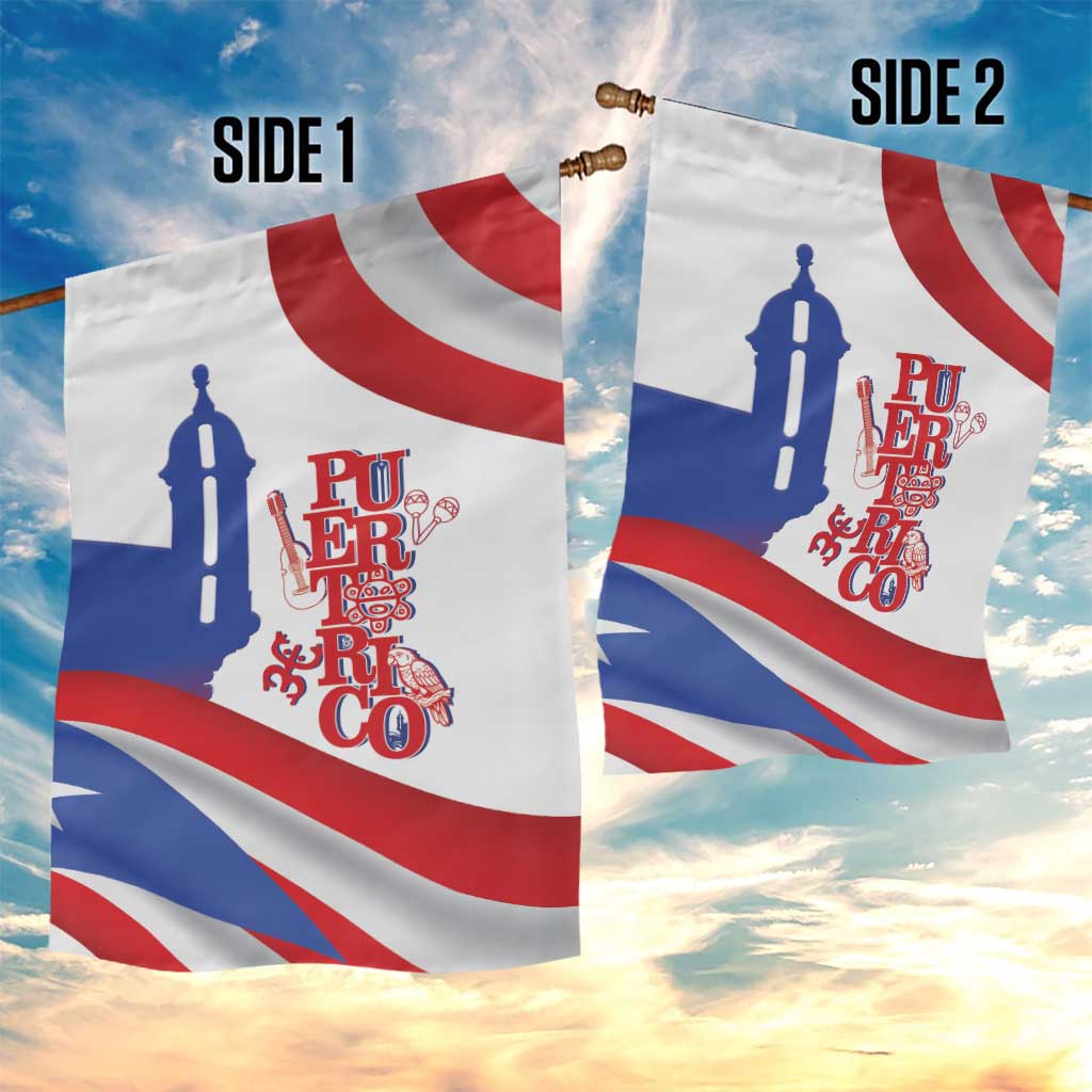 Puerto Rico Garden Flag Puerto Rican Proud El Morro Flag Wave Style