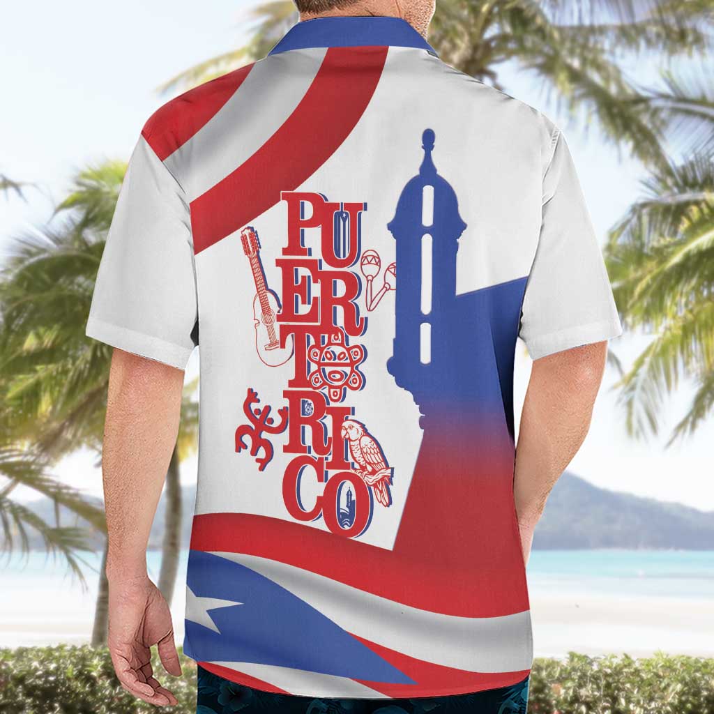 Puerto Rico Hawaiian Shirt Puerto Rican Proud El Morro Flag Wave Style