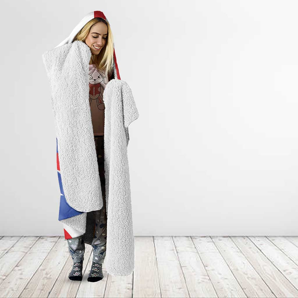 Puerto Rico Hooded Blanket Puerto Rican Proud El Morro Flag Wave Style