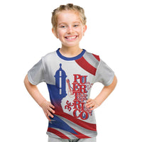 Puerto Rico Kid T Shirt Puerto Rican Proud El Morro Flag Wave Style