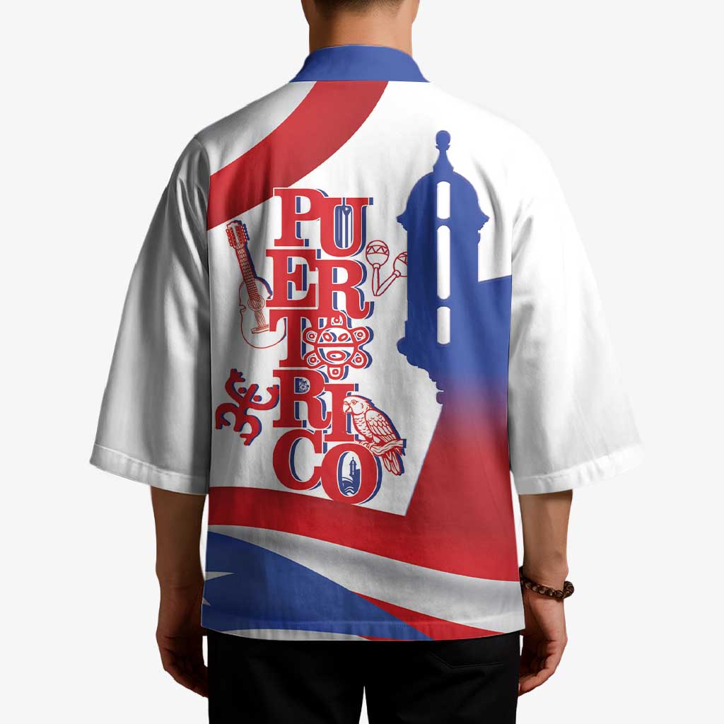 Puerto Rico Kimono Puerto Rican Proud El Morro Flag Wave Style